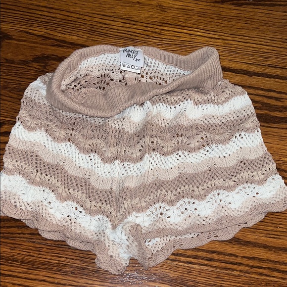 Princess Polly Pants - Princess Polly Beige and Cream Knit Shorts